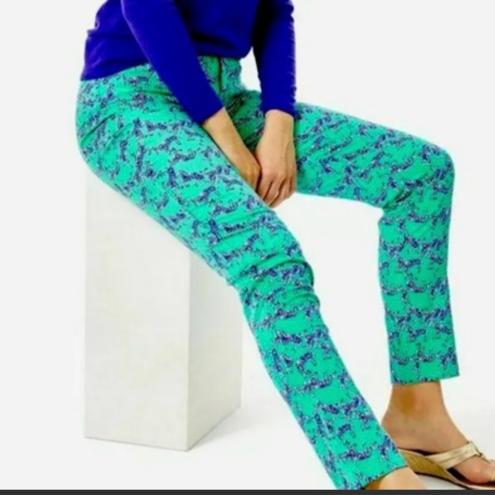 Lilly Pulitzer Kelly Stretch Pant Everglades Green Size 00